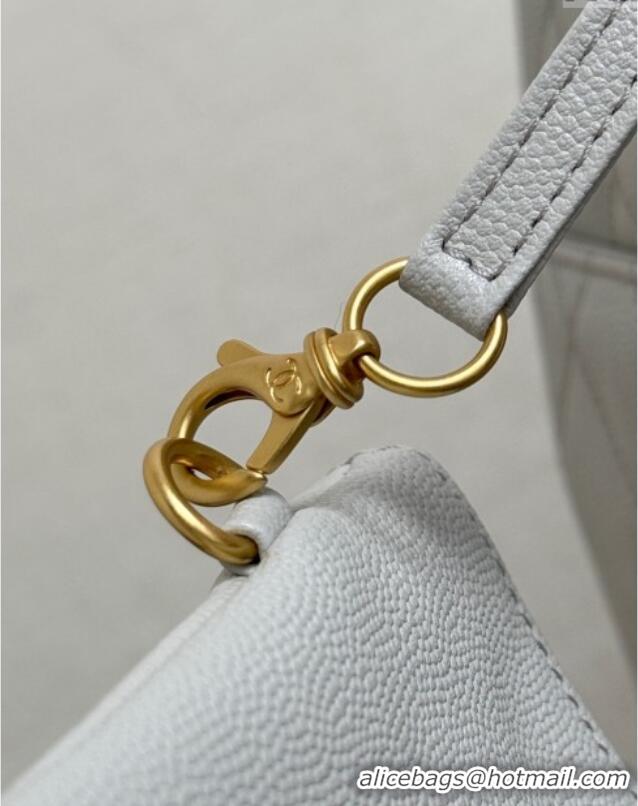 Good Product Chanel 25 Grained Calfskin Medium Handbag AS5311 Light Grey 2025