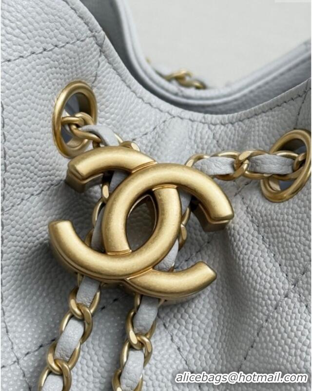 Good Product Chanel 25 Grained Calfskin Medium Handbag AS5311 Light Grey 2025