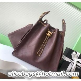 Top Quality Chanel 25 Medium Handbag AS5311 AS5311 Dark Brown 2025
