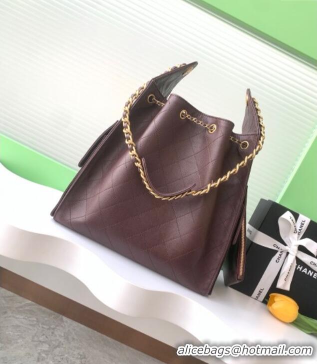 Top Quality Chanel 25 Medium Handbag AS5311 AS5311 Dark Brown 2025