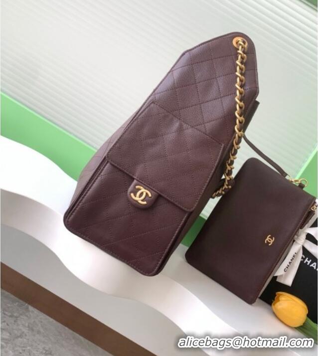 Top Quality Chanel 25 Medium Handbag AS5311 AS5311 Dark Brown 2025