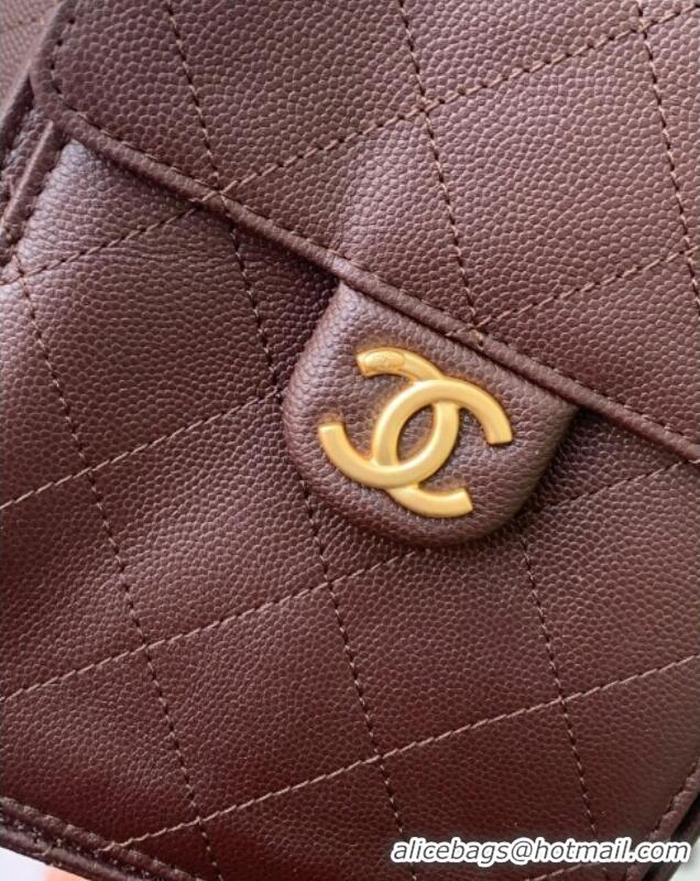Top Quality Chanel 25 Medium Handbag AS5311 AS5311 Dark Brown 2025
