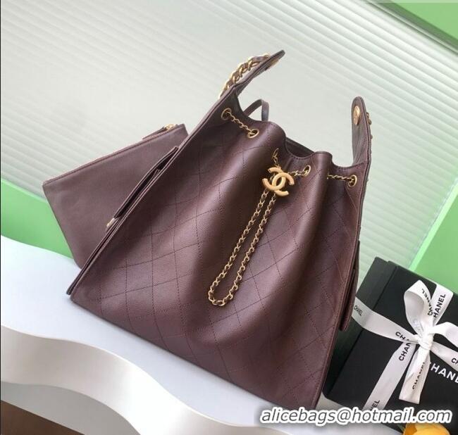 Top Quality Chanel 25 Medium Handbag AS5311 AS5311 Dark Brown 2025