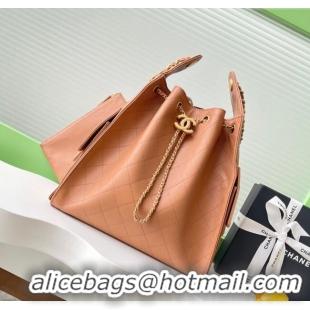 Unique Grade Chanel 25 Grained Calfskin Medium Handbag AS5311 Light Brown 2025