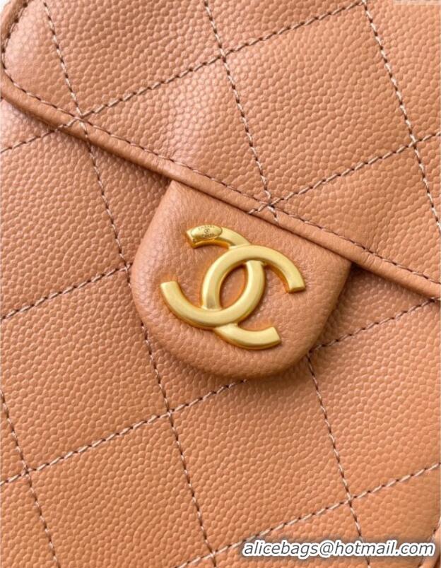 Super Quality Chanel 25 Small Handbag in Grained Calfskin AS5293 Light Brown 2025