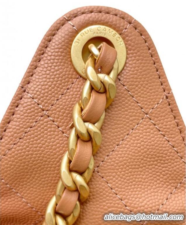 Super Quality Chanel 25 Small Handbag in Grained Calfskin AS5293 Light Brown 2025