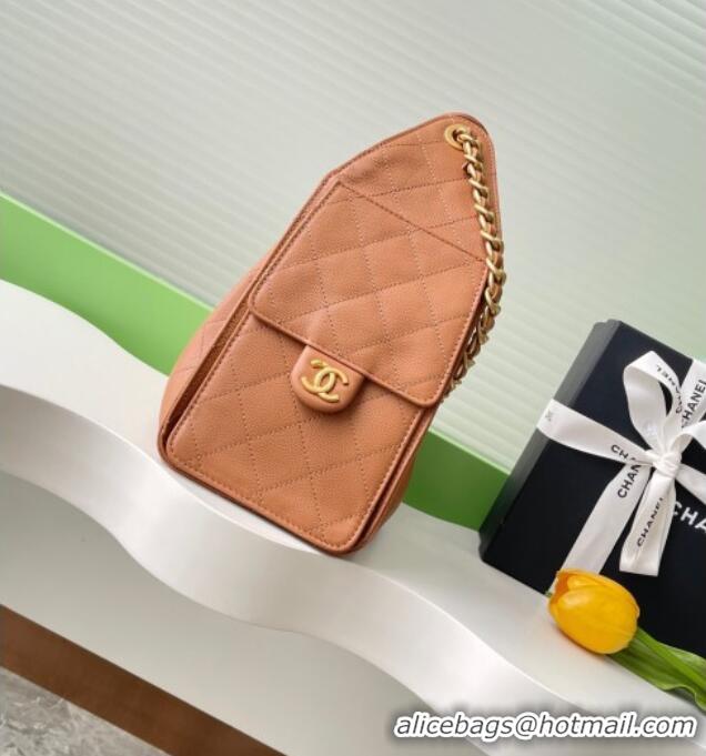 Super Quality Chanel 25 Small Handbag in Grained Calfskin AS5293 Light Brown 2025