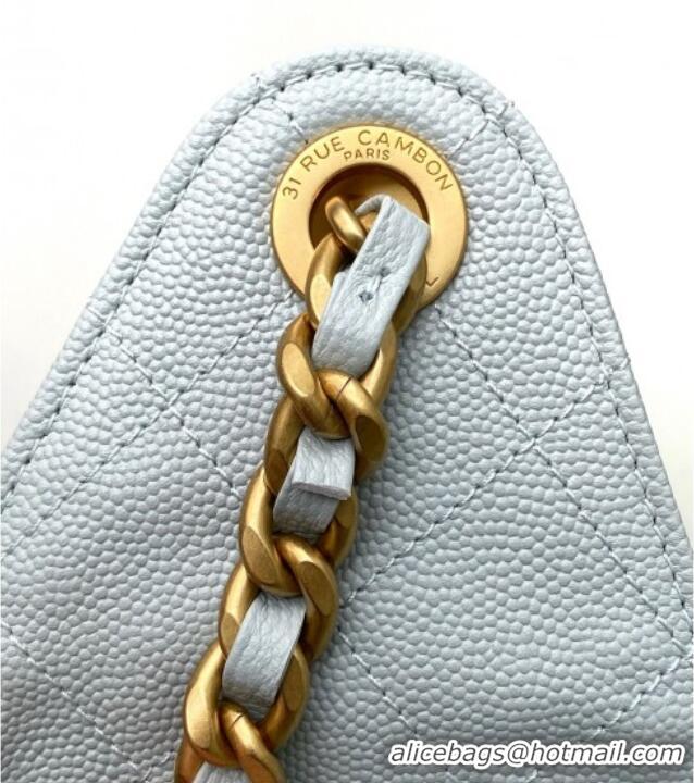 Big Discount Chanel 25 Small Handbag in Grained Calfskin AS5293 Dusty Blue 2025