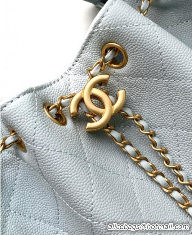 Big Discount Chanel 25 Small Handbag in Grained Calfskin AS5293 Dusty Blue 2025