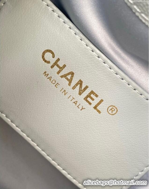 Big Discount Chanel 25 Small Handbag in Grained Calfskin AS5293 Dusty Blue 2025