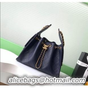 Buy Discount Chanel 25 Small Handbag in Grained Calfskin AS5293 Dark Blue 2025