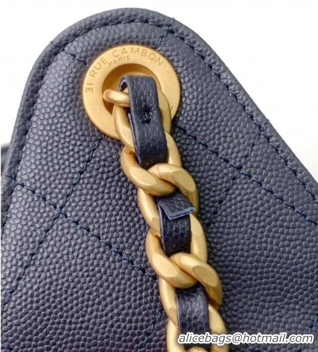 Buy Discount Chanel 25 Small Handbag in Grained Calfskin AS5293 Dark Blue 2025