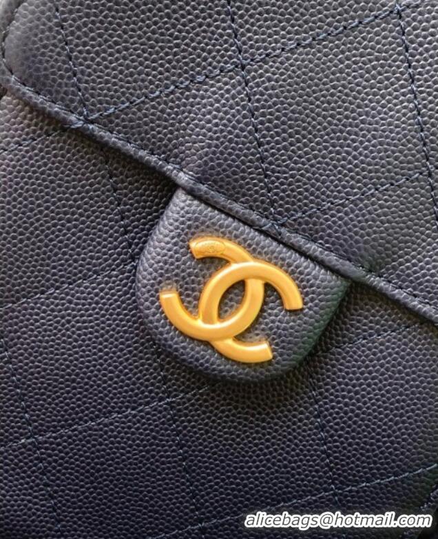 Buy Discount Chanel 25 Small Handbag in Grained Calfskin AS5293 Dark Blue 2025