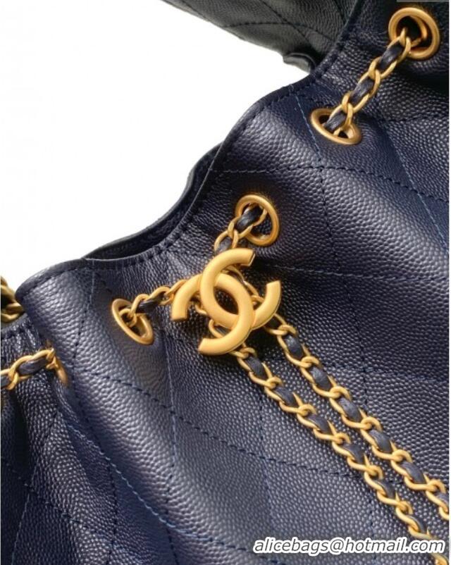 Buy Discount Chanel 25 Small Handbag in Grained Calfskin AS5293 Dark Blue 2025