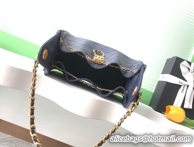 Buy Discount Chanel 25 Small Handbag in Grained Calfskin AS5293 Dark Blue 2025