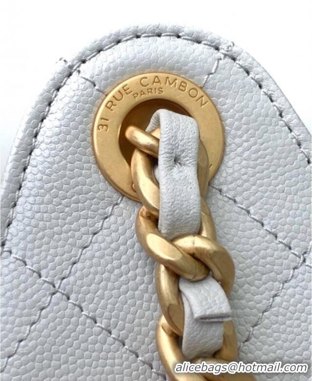 Classic Grade Chanel 25 Small Handbag in Grained Calfskin AS5293 Light Grey 2025