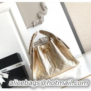 Low Cost Chanel 25 Small Handbag in Grained Calfskin AS5293 Light Gold 2025