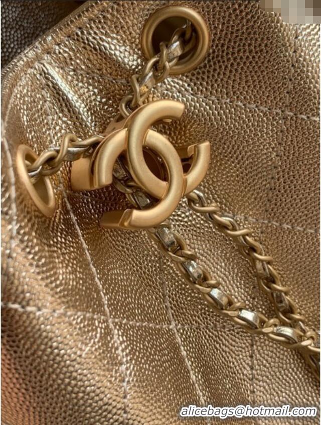 Low Cost Chanel 25 Small Handbag in Grained Calfskin AS5293 Light Gold 2025