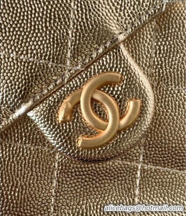 Low Cost Chanel 25 Small Handbag in Grained Calfskin AS5293 Light Gold 2025