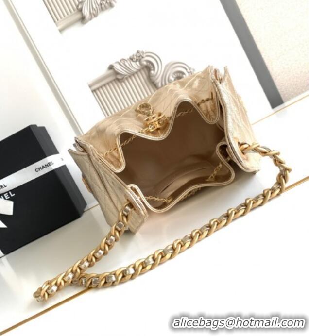 Low Cost Chanel 25 Small Handbag in Grained Calfskin AS5293 Light Gold 2025