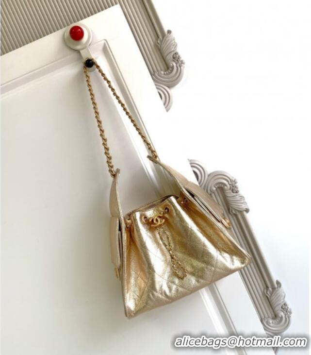Low Cost Chanel 25 Small Handbag in Grained Calfskin AS5293 Light Gold 2025