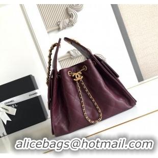 Inexpensive Chanel 25 Small Handbag in Grained Calfskin AS5293 Dark Burgundy 2025