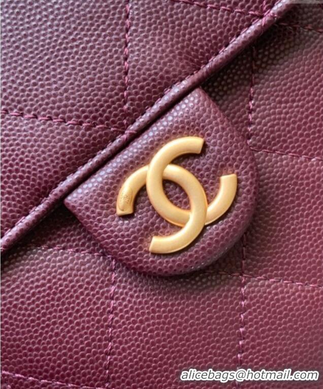 Inexpensive Chanel 25 Small Handbag in Grained Calfskin AS5293 Dark Burgundy 2025