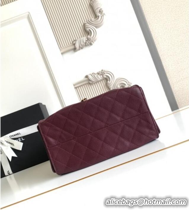 Inexpensive Chanel 25 Small Handbag in Grained Calfskin AS5293 Dark Burgundy 2025
