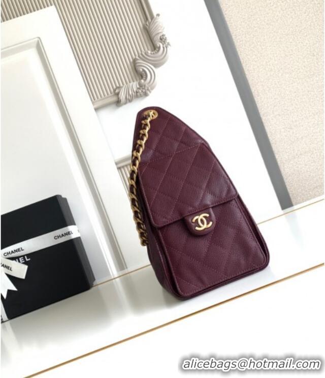 Inexpensive Chanel 25 Small Handbag in Grained Calfskin AS5293 Dark Burgundy 2025