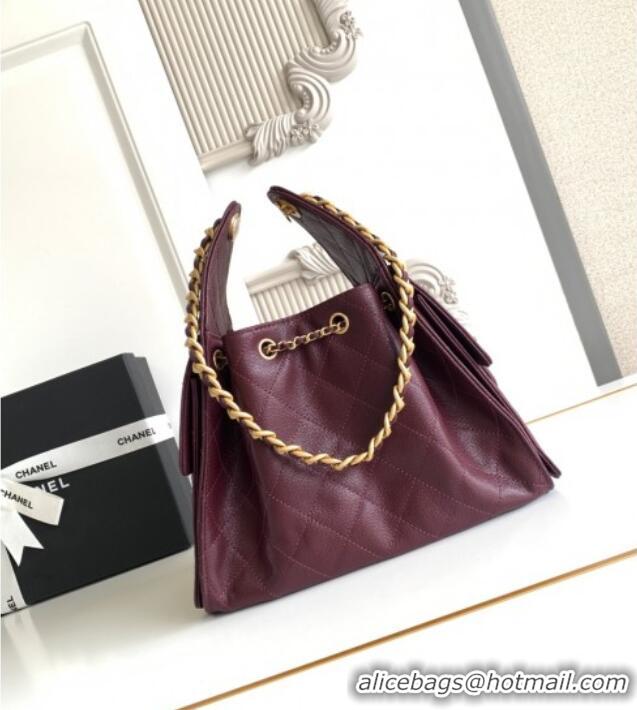 Inexpensive Chanel 25 Small Handbag in Grained Calfskin AS5293 Dark Burgundy 2025