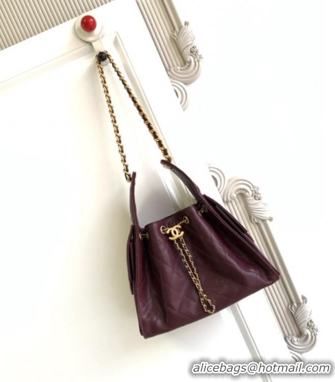Inexpensive Chanel 25 Small Handbag in Grained Calfskin AS5293 Dark Burgundy 2025