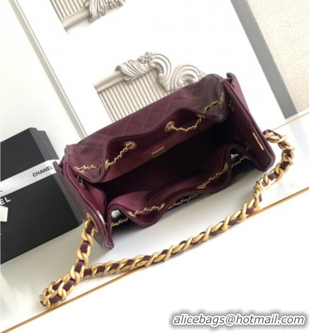 Inexpensive Chanel 25 Small Handbag in Grained Calfskin AS5293 Dark Burgundy 2025