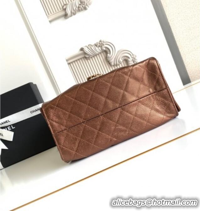 Affordable Price Chanel 25 Small Handbag in Grained Calfskin AS5293 Dark Gold 2025