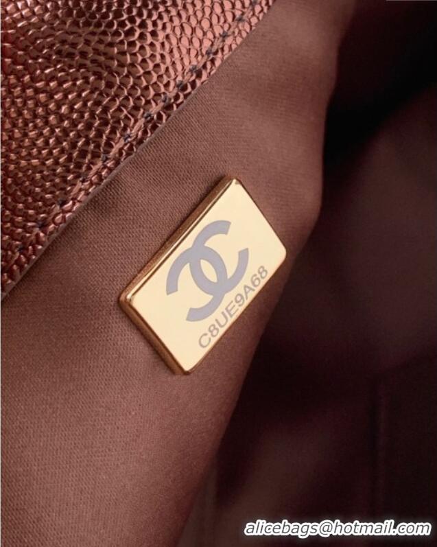 Affordable Price Chanel 25 Small Handbag in Grained Calfskin AS5293 Dark Gold 2025