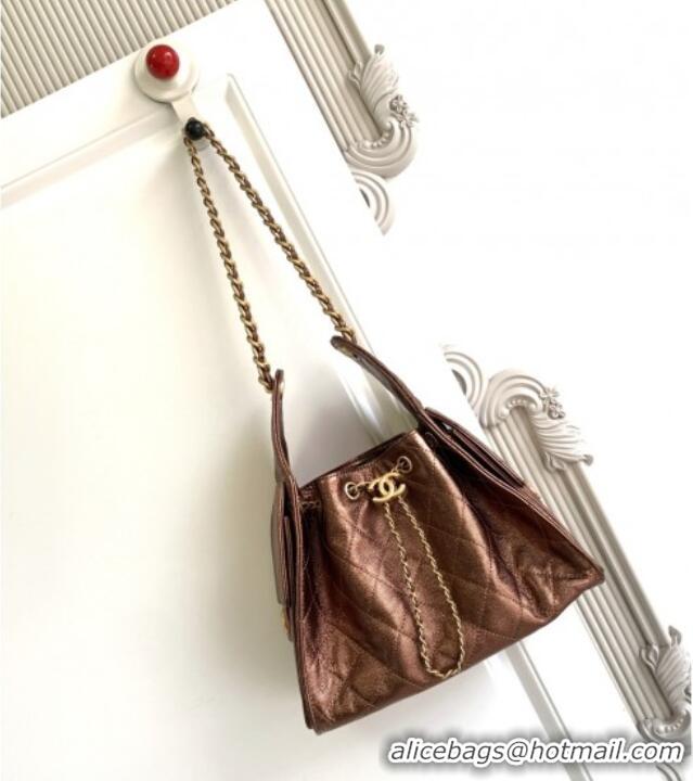 Affordable Price Chanel 25 Small Handbag in Grained Calfskin AS5293 Dark Gold 2025