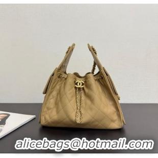 Top Quality Chanel 25 Small Handbag in Grained Calfskin AS5293 Dark Beige 2025