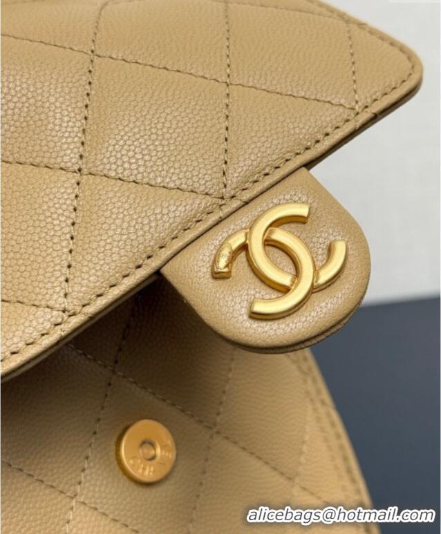 Top Quality Chanel 25 Small Handbag in Grained Calfskin AS5293 Dark Beige 2025