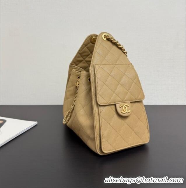 Top Quality Chanel 25 Small Handbag in Grained Calfskin AS5293 Dark Beige 2025