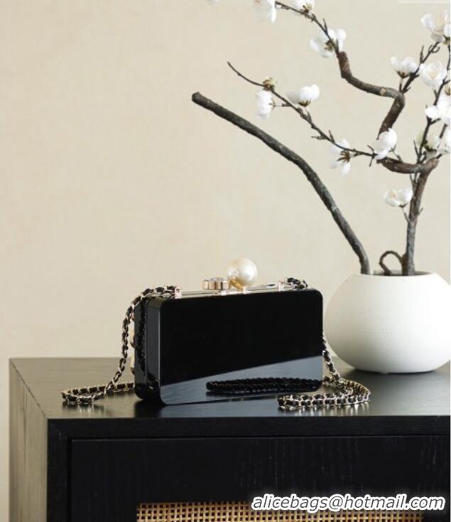 Famous Brand Chanel Box Evening Bag AS5713 Black/Strass 2025