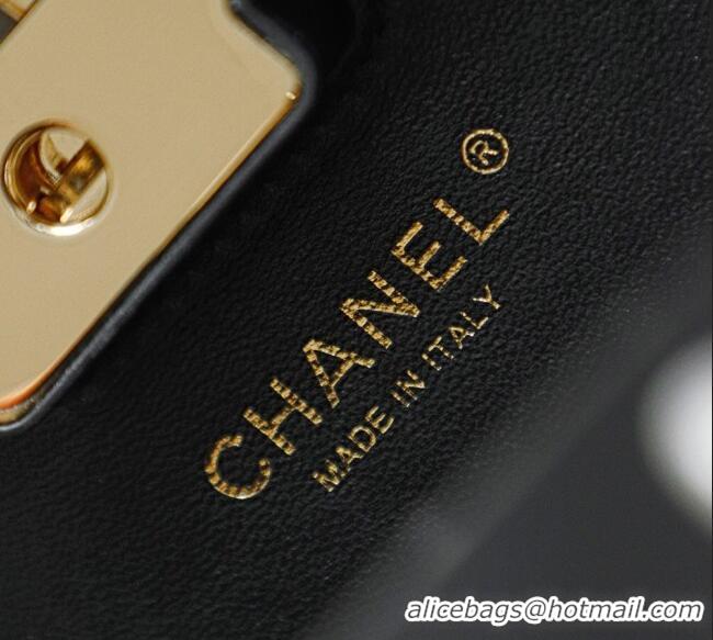 Famous Brand Chanel Box Evening Bag AS5713 Black/Strass 2025