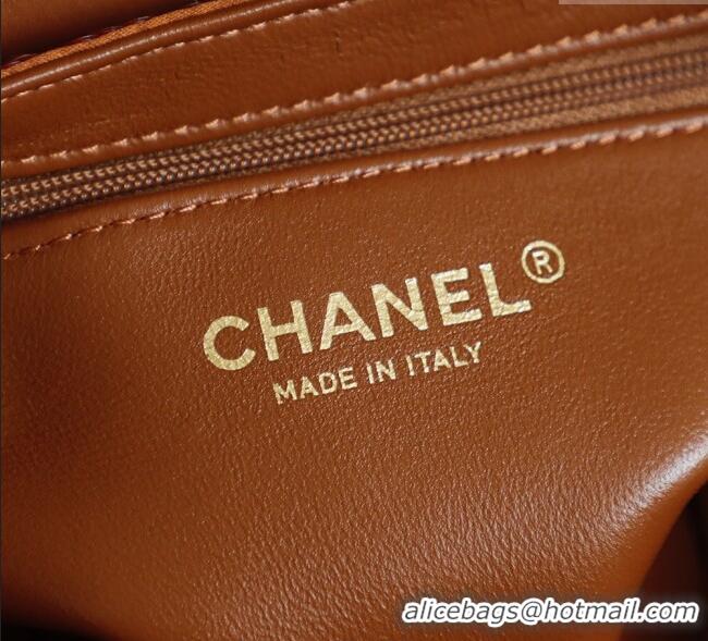 Best Grade Chanel Sequins Mini Kelly Shopping Bag AS4416 Orange 2025