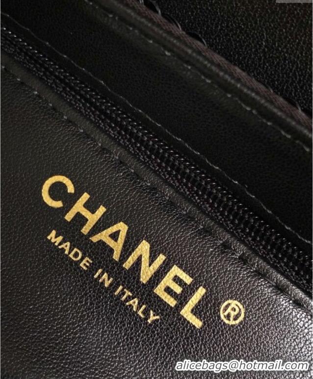 Well Crafted Chanel Sequins Mini Kelly Shopping Bag AS4416 Black 2025