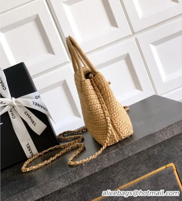 Pretty Style Chanel Straw-Like Mini Kelly Shopping Bag AS4416 Khaki 2025