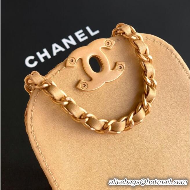 Pretty Style Chanel Straw-Like Mini Kelly Shopping Bag AS4416 Khaki 2025
