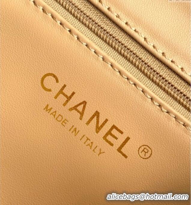 Pretty Style Chanel Straw-Like Mini Kelly Shopping Bag AS4416 Khaki 2025