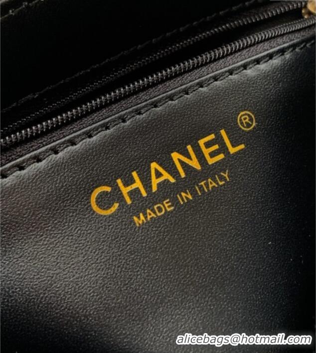 Good Product Chanel Straw-Like Mini Kelly Shopping Bag AS4416 Black 2025