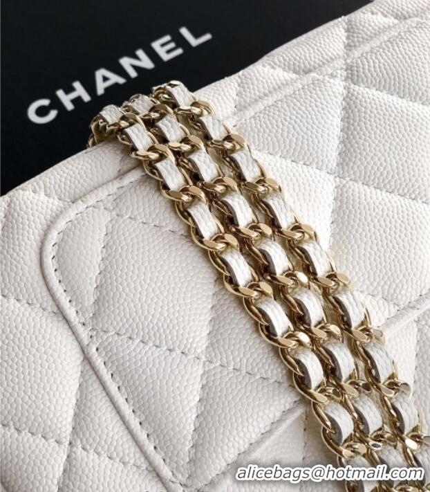 Best Grade Chanel Grained Calfskin Hobo Bag CH081101 White 2025