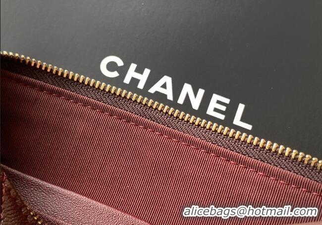 Top Grade Chanel Grained Calfskin Hobo Bag CH081101 Coffee Brown 2025
