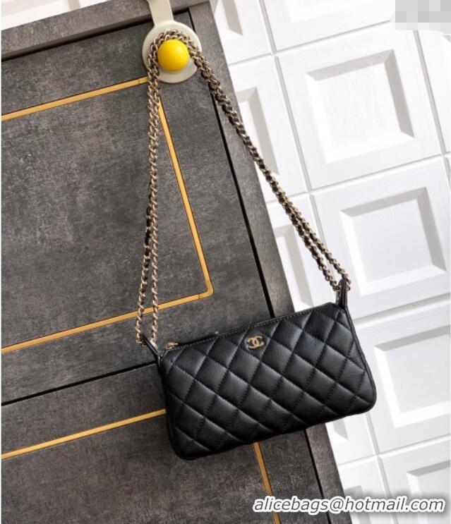 Best Price Chanel Grained Calfskin Hobo Bag CH081101 Black 2025