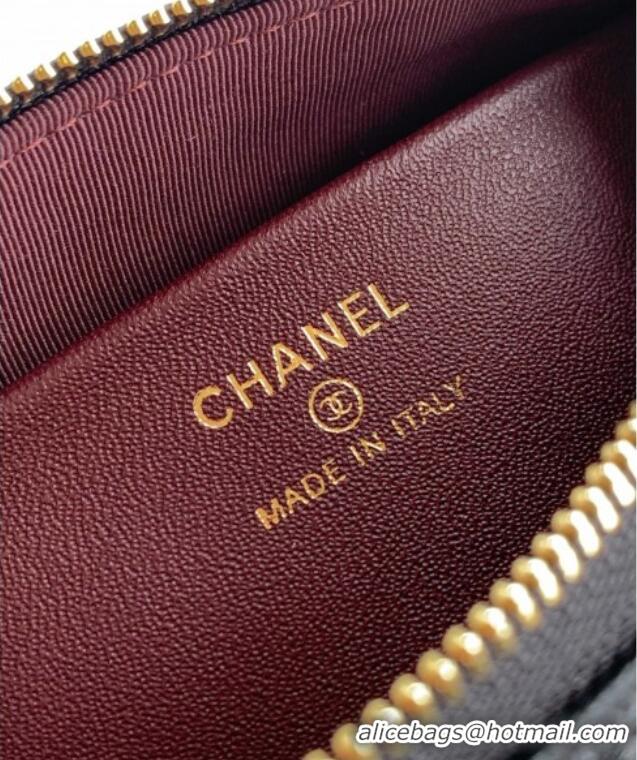 Best Price Chanel Grained Calfskin Hobo Bag CH081101 Black 2025